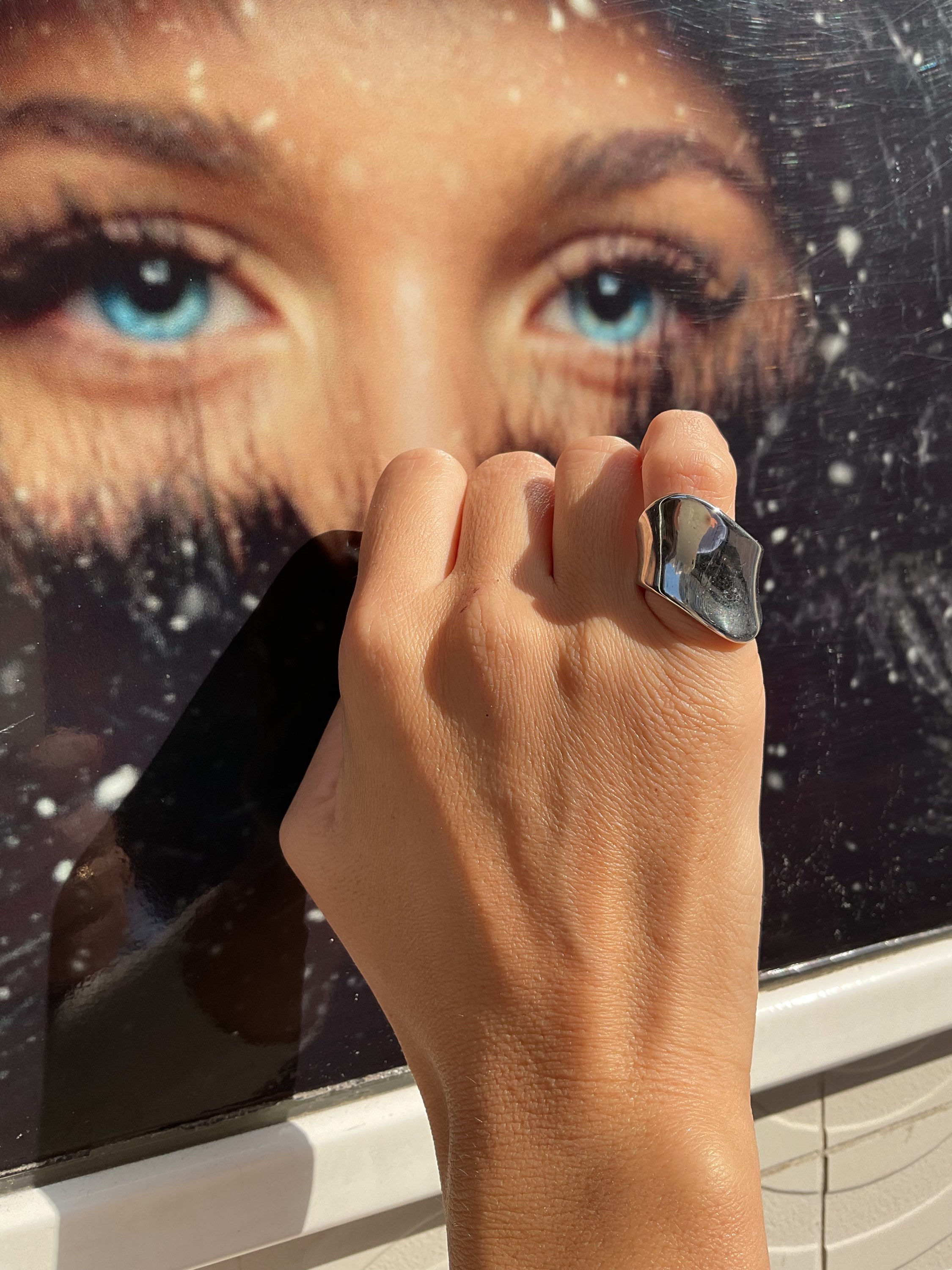 Fr7774 Ατσάλινο δαχτυλίδι σε μοδάτο σχέδιο!