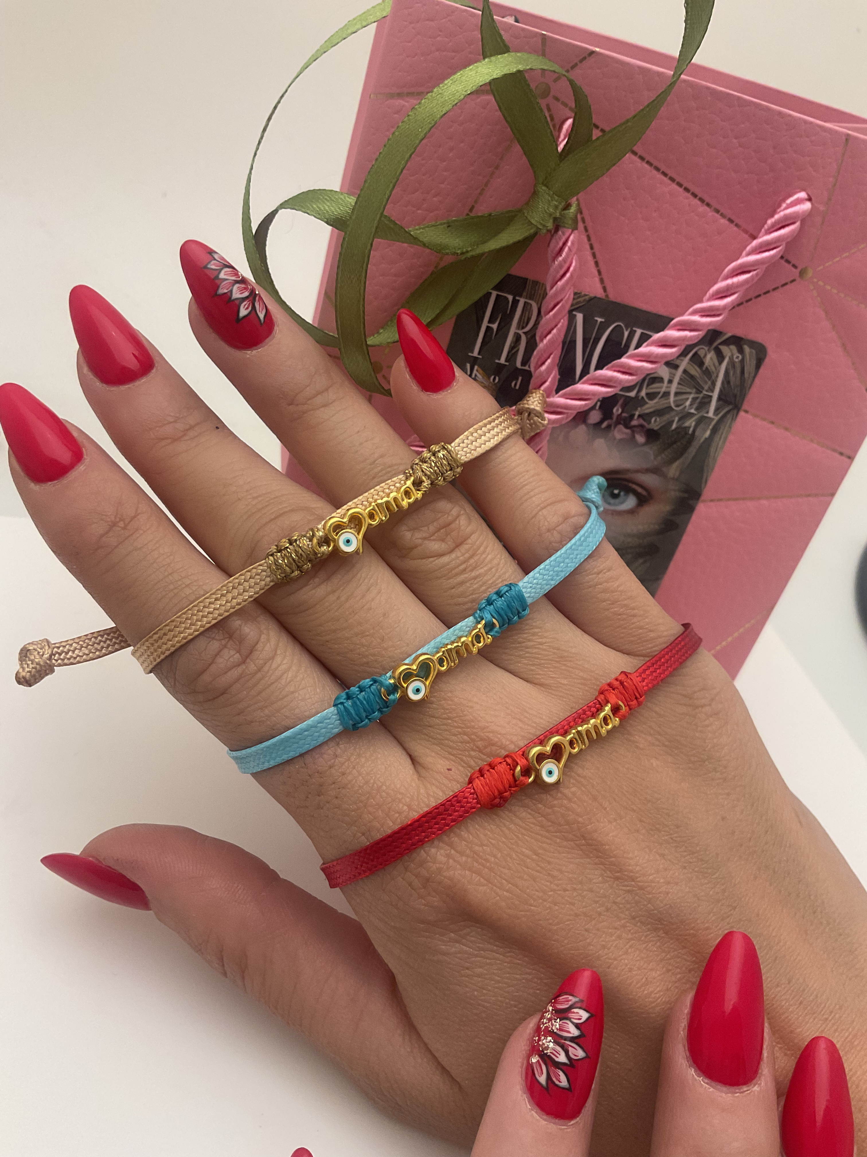 Fb8073 Χειροποίητο βραχιόλι mama,με macrame.Γράψτε μας χρώμα στις σημειώσεις.