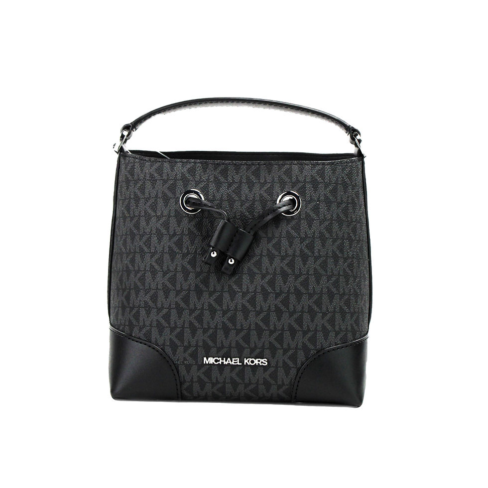 Miniatura: Michael Kors Mercer Small Black PVC Bucket Crossbody Bag