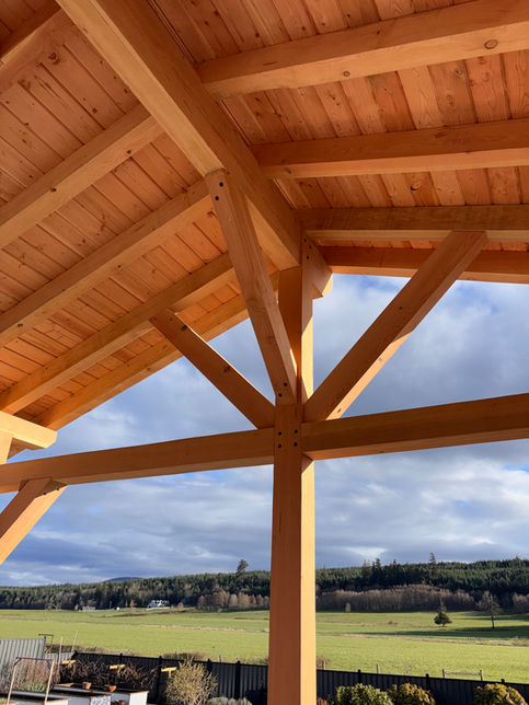 custom timber gazebo build Vancouver Island