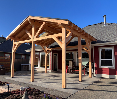 custom timber gazebo build Vancouver Island