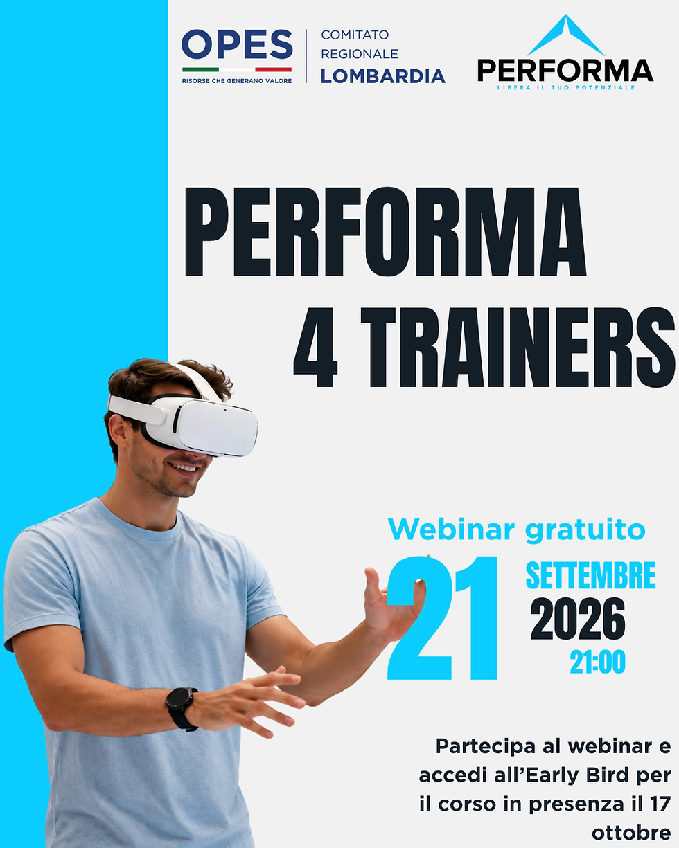 Aperte le iscrizioni al webinar "PERFORMA | Tecnologia, neurotraining e performance"