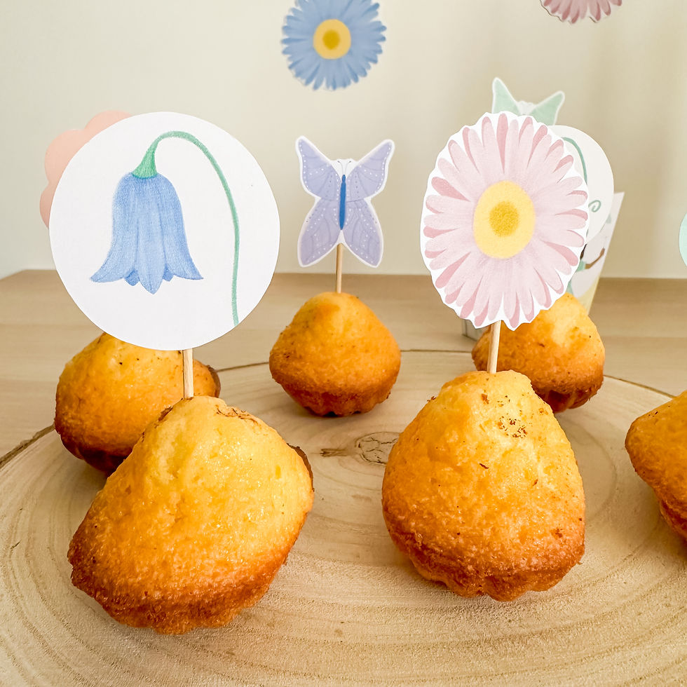 Toppers mignardises fleurs