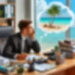 emloyee thinking about vacation