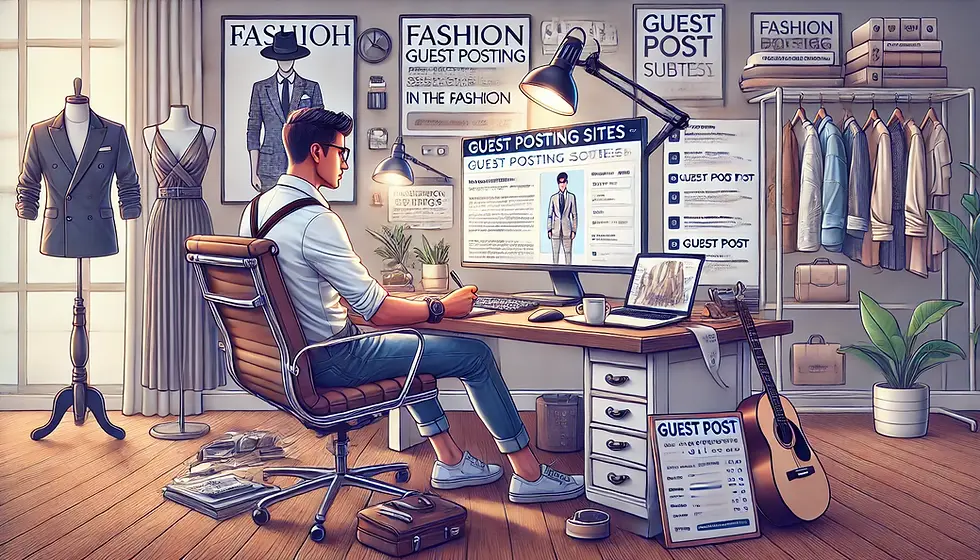 a man looking for guest post fashion sites