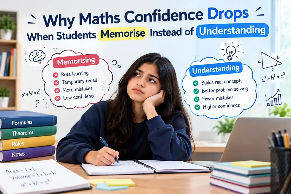 Why Maths Confidence Drops When Students Memorise Instead of Understanding