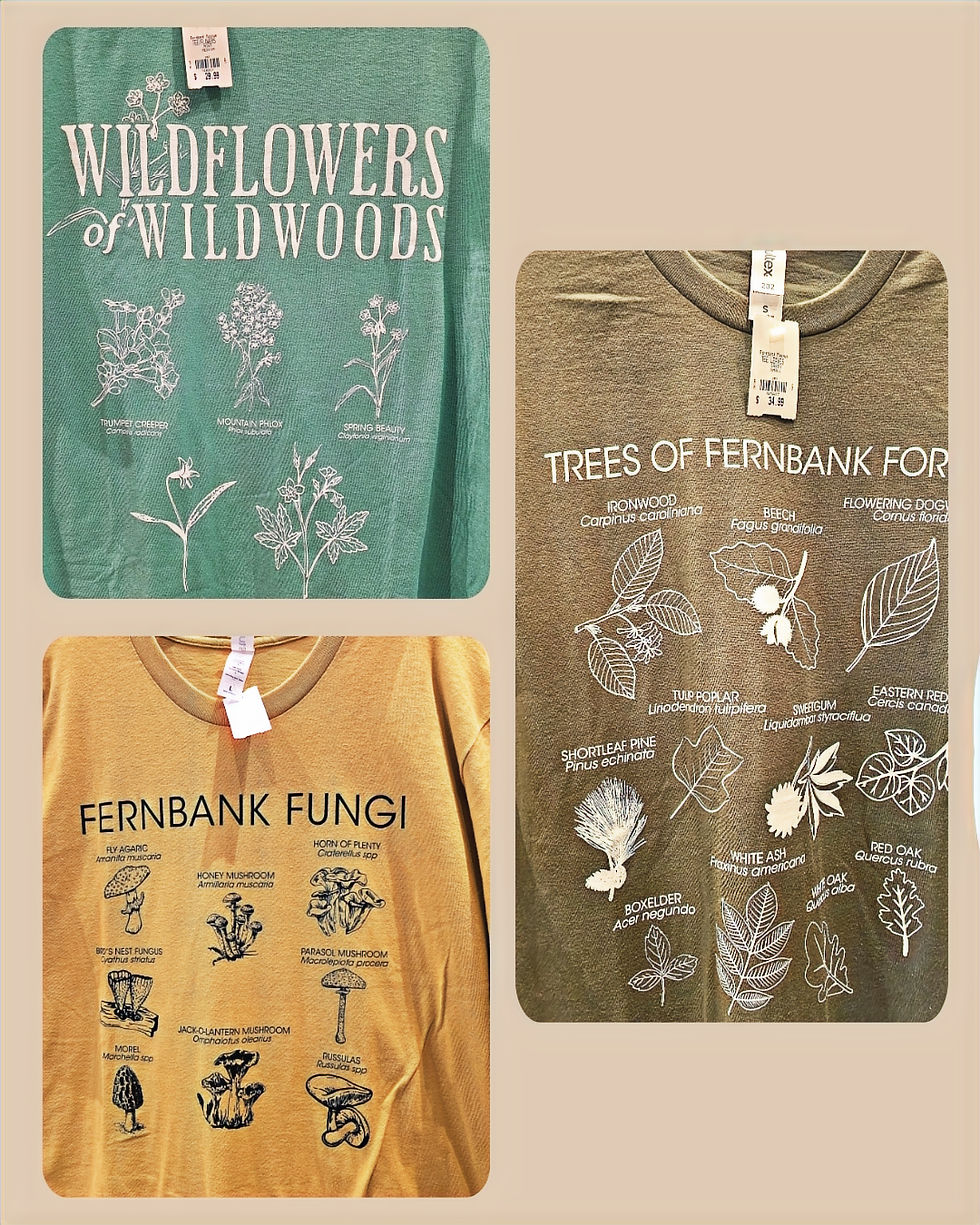 I'm profiling these botanical t-shirts to encourage looking for other similarly inspired shirts.