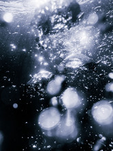 Photographie art monochrome bulles d'eau