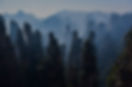 Misty mountain peaks in China