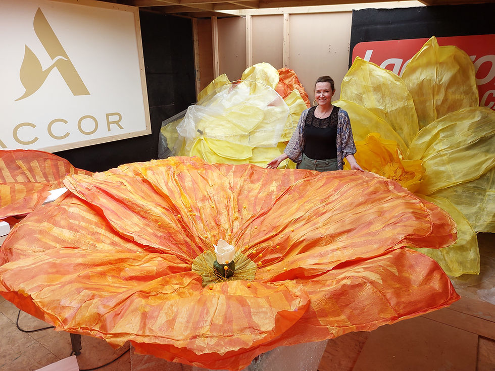 Giant paper flowers London for Made.com