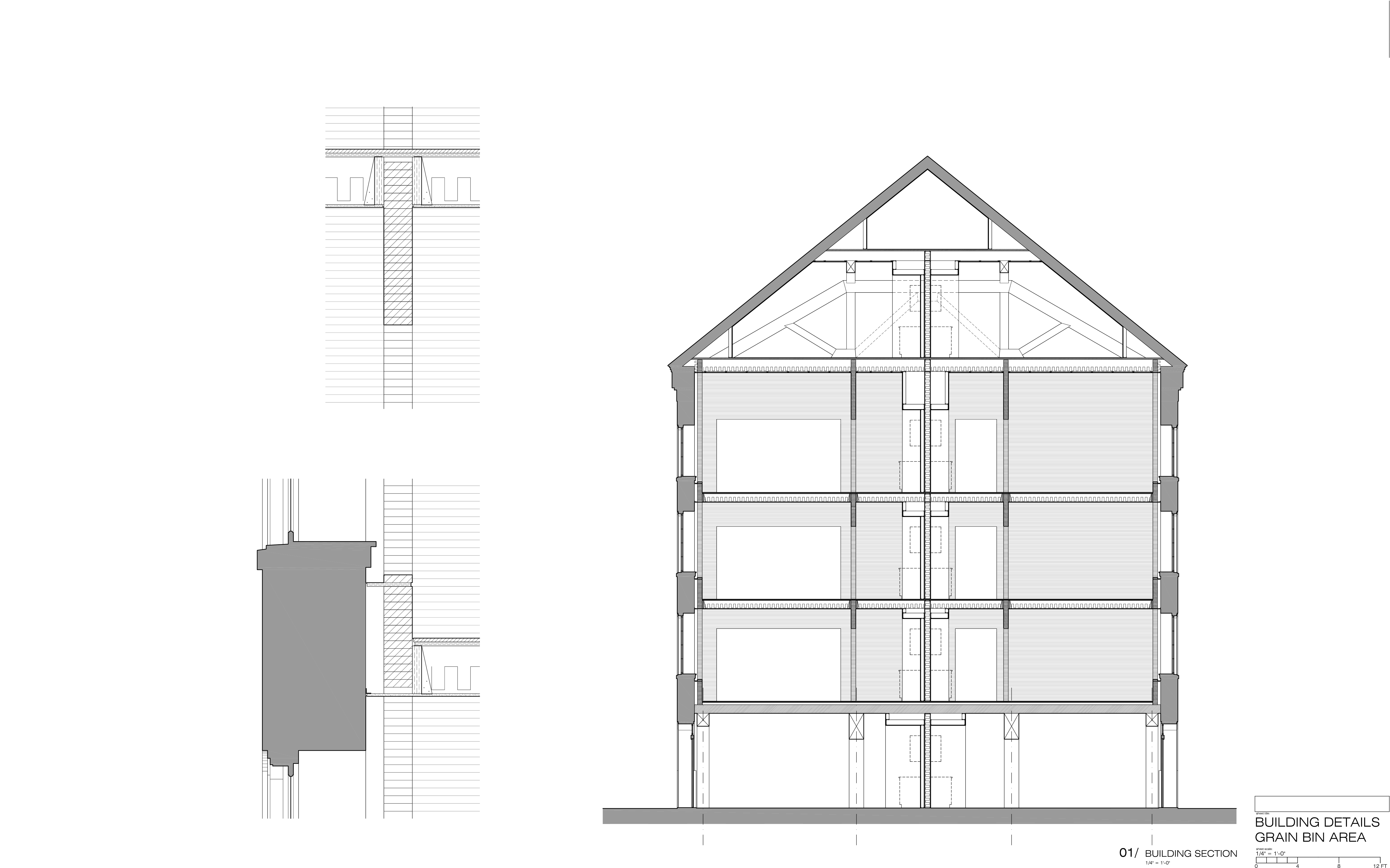 Internal Grain Silo Section & Details