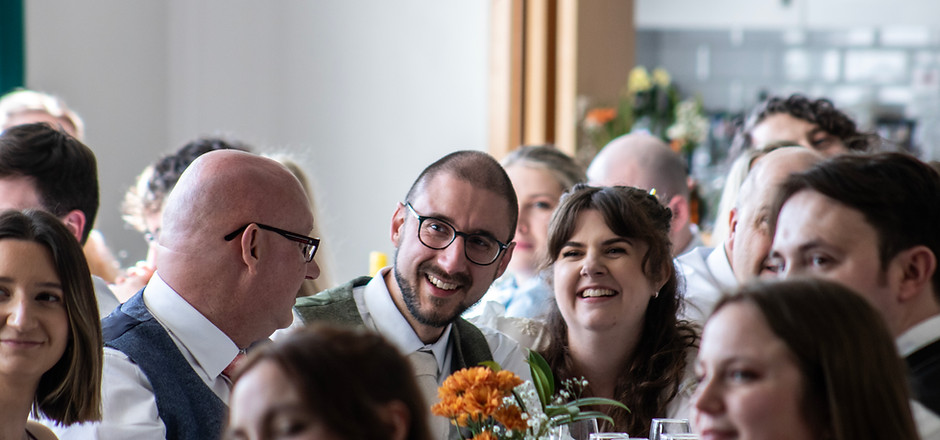 Racheal and Lewis during speeches