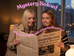 Jordan and Lauren as detectives with the blog title across a newspaper they are holding