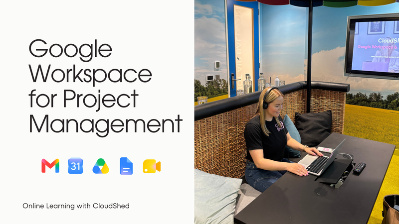 Course cover image of google workspace logo on a laptop screen
