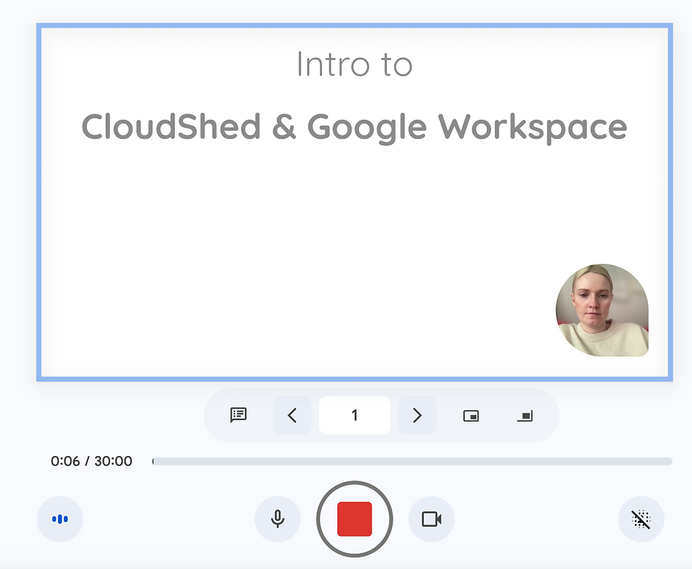 Recording in Google Slides