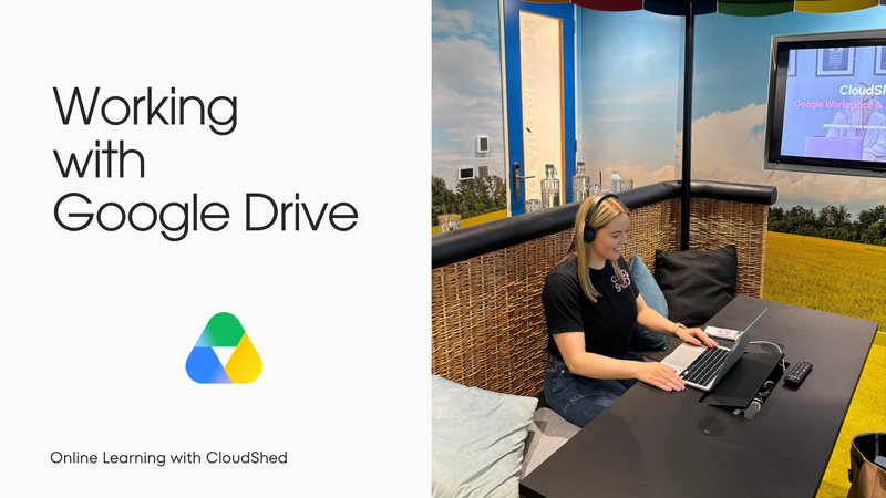Course cover image of google drive logo on a laptop screen