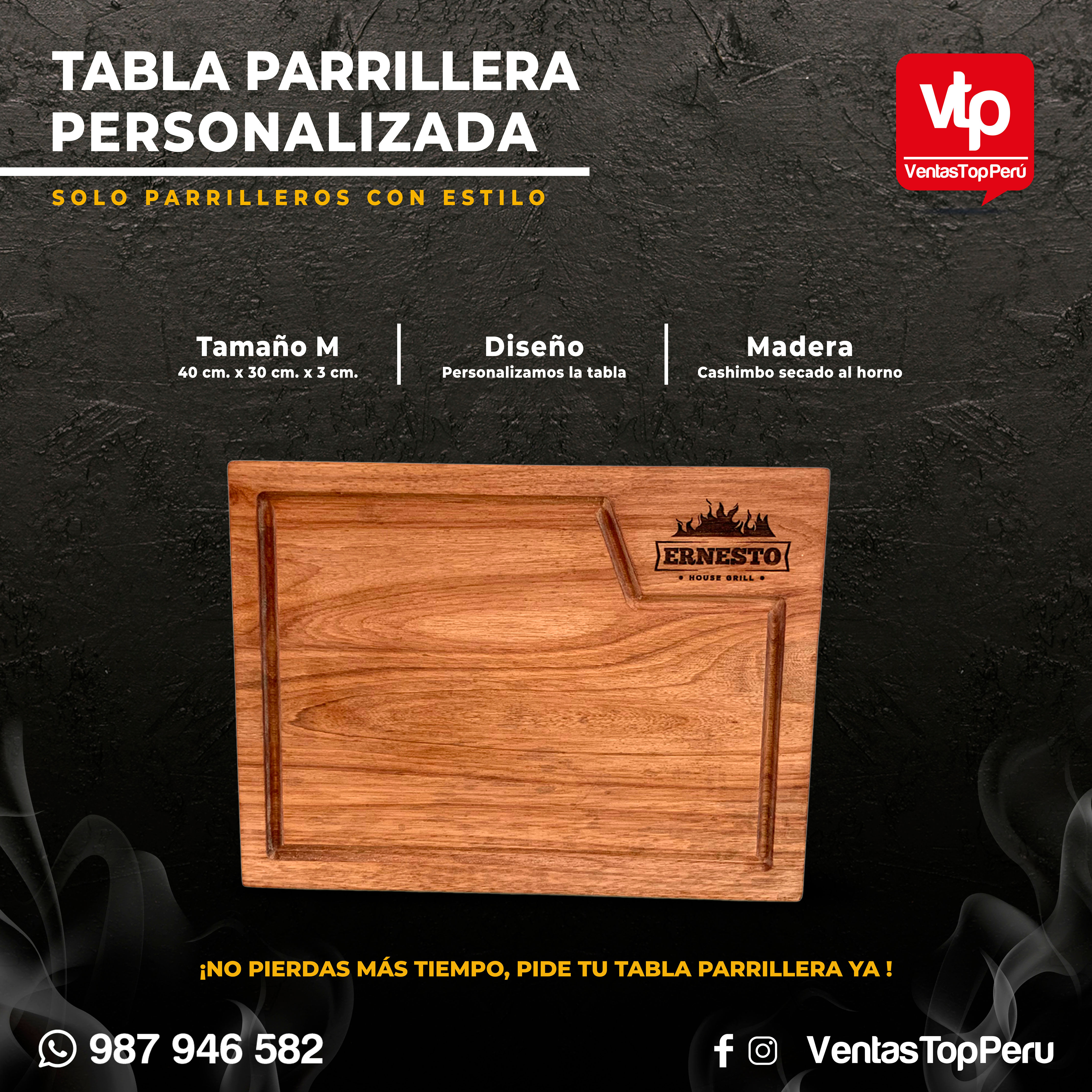 Tabla Parrillera M