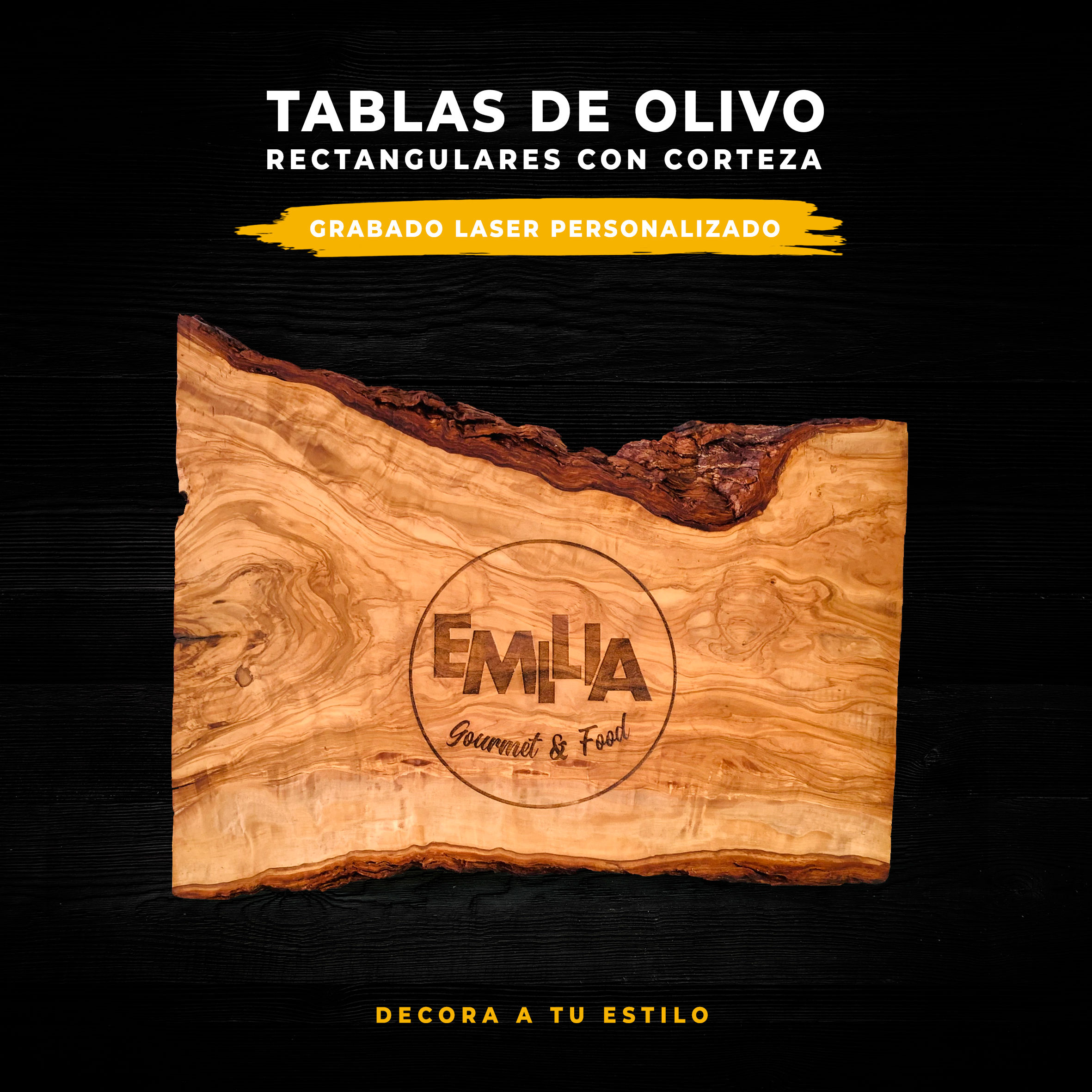 Tabla decorativa de Olivo
