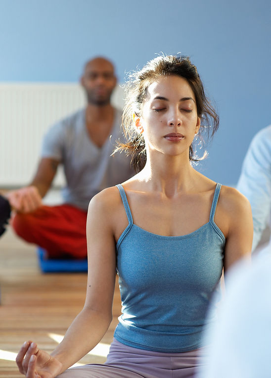 woman meditating