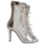 Gümüş Rugan Dans Ayakkabısı yandan görünüm