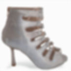 Gümüş Yılan Rengi Kadın Dans Ayakkabısı Sağdan Görünüm