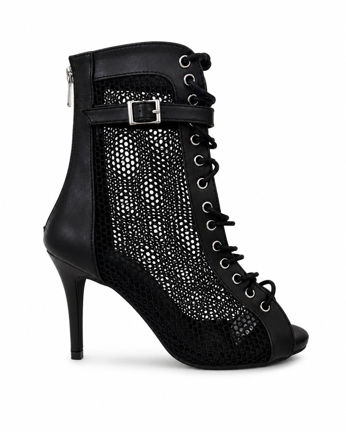 Halley Siyah Tokalı High Heels Ayakkabısı Yandan Görünüm