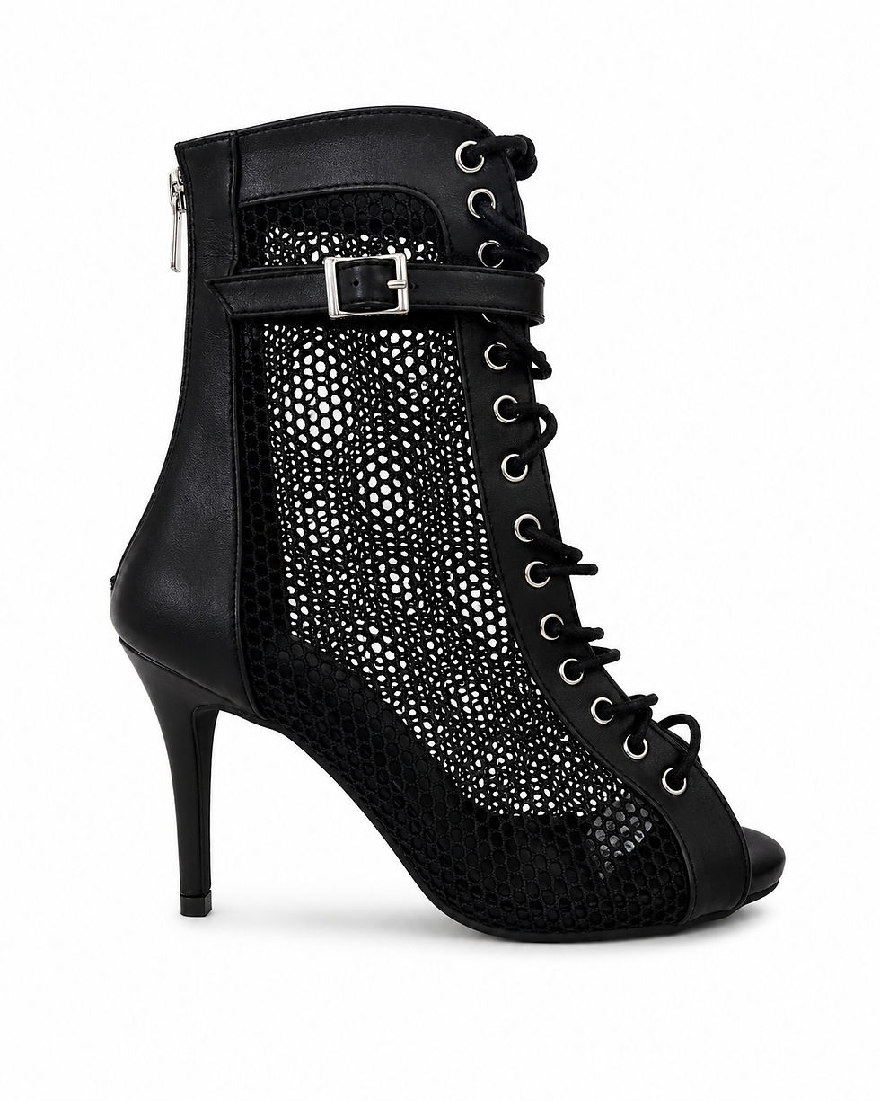 Halley Siyah Tokalı High Heels Ayakkabısı Yandan Görünüm