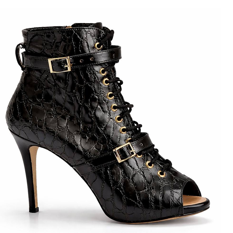 Betria Siyah Kadın Dans Ayakkabısı Yandan Görünüm