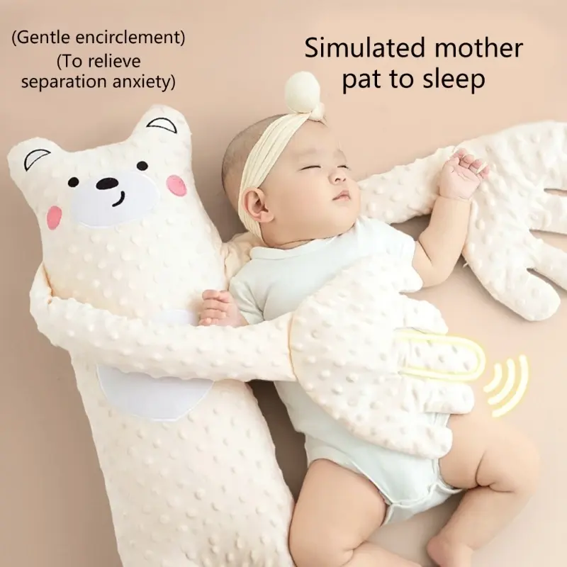 Soft baby sleep aid hand pillow with soothing doll hand