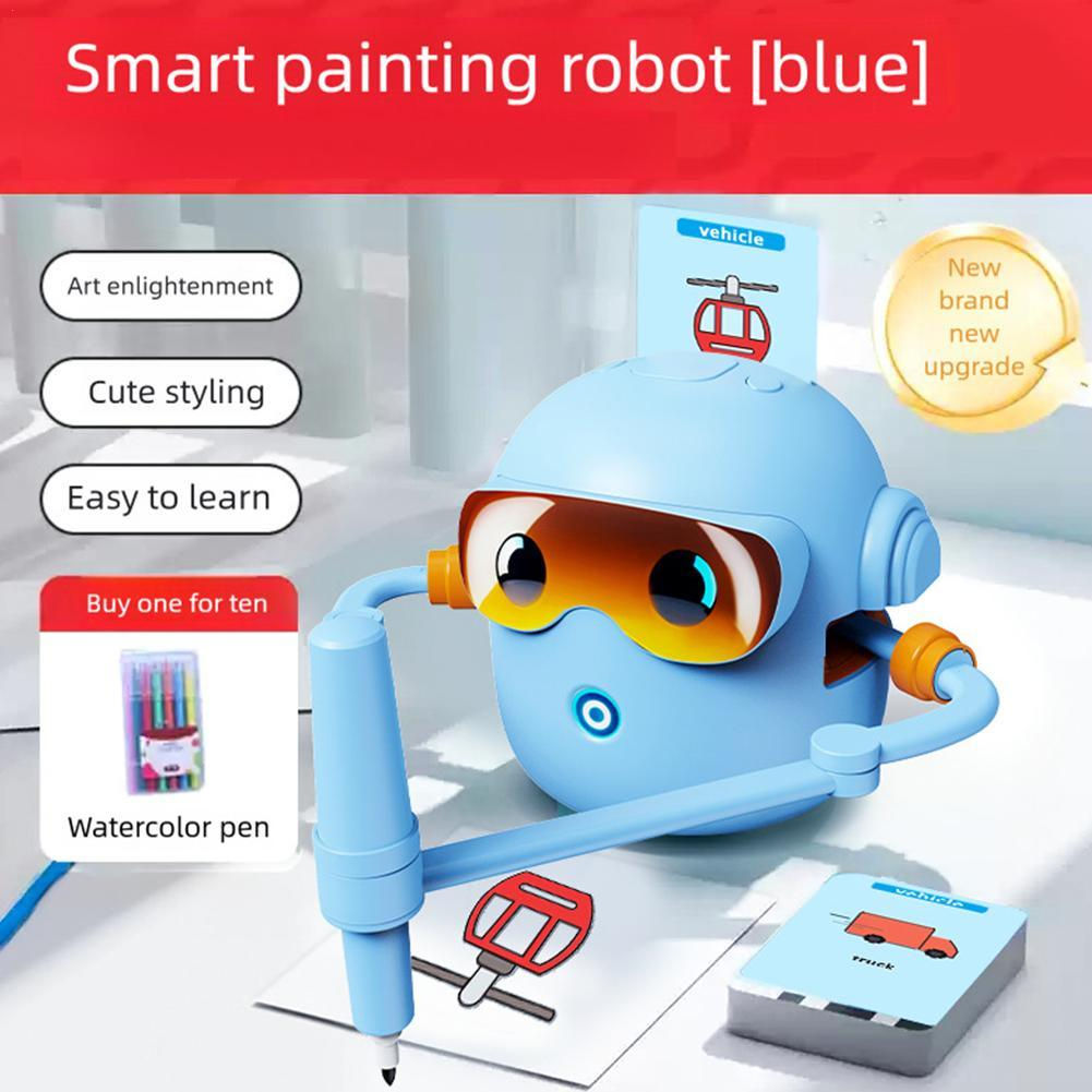 Voice-interactive drawing robot toy for children's learning