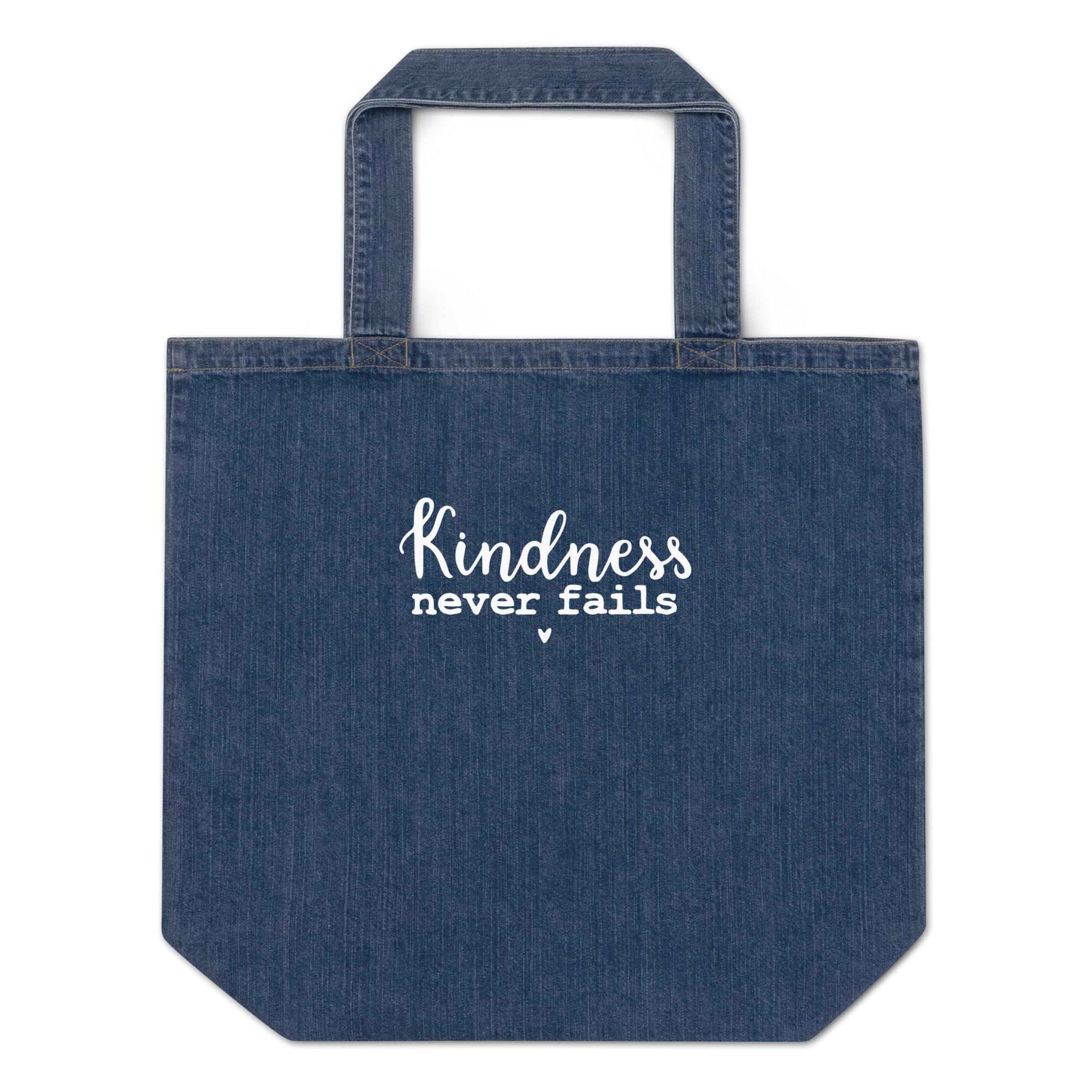 Kindness - Organic denim tote bag