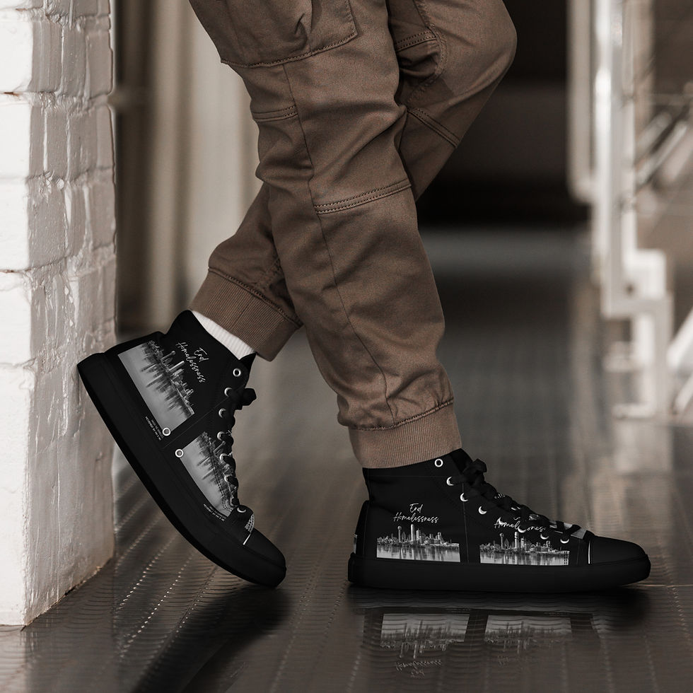 Thumbnail: Men’s high top canvas shoes "End Homelessness"