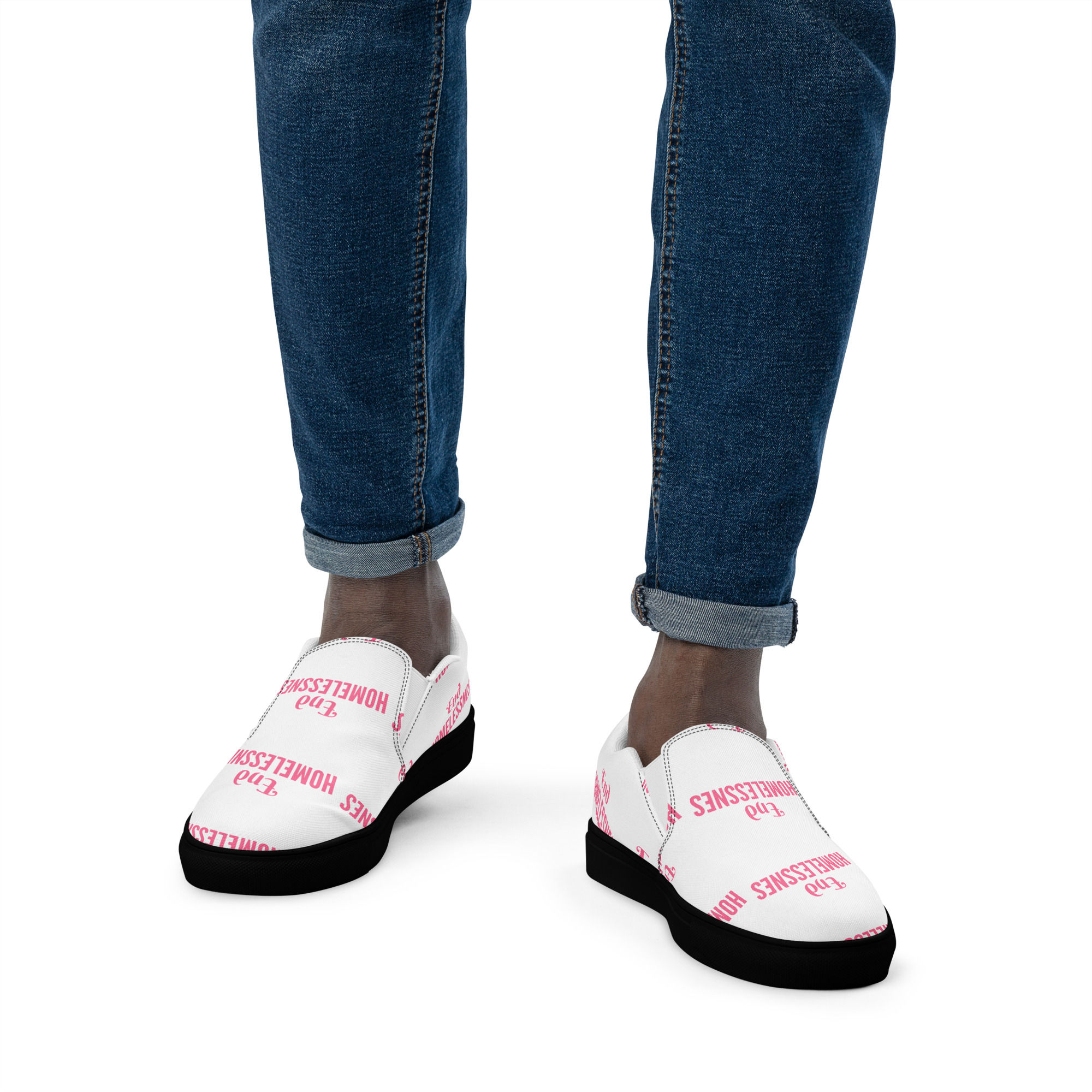 Men’s slip-on canvas shoes END HOMELESSNESS!
