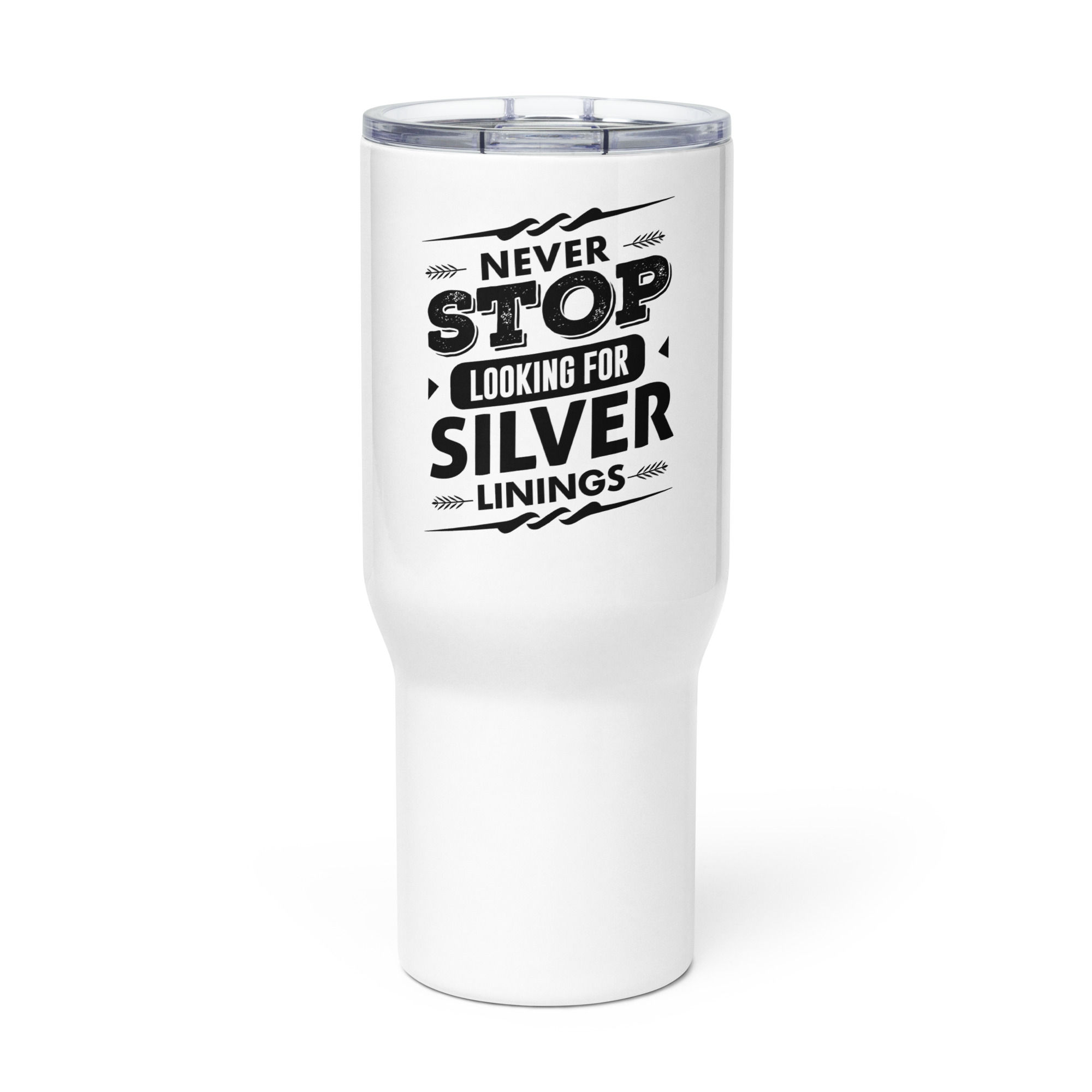 Never Stop - Travel mug with a handle