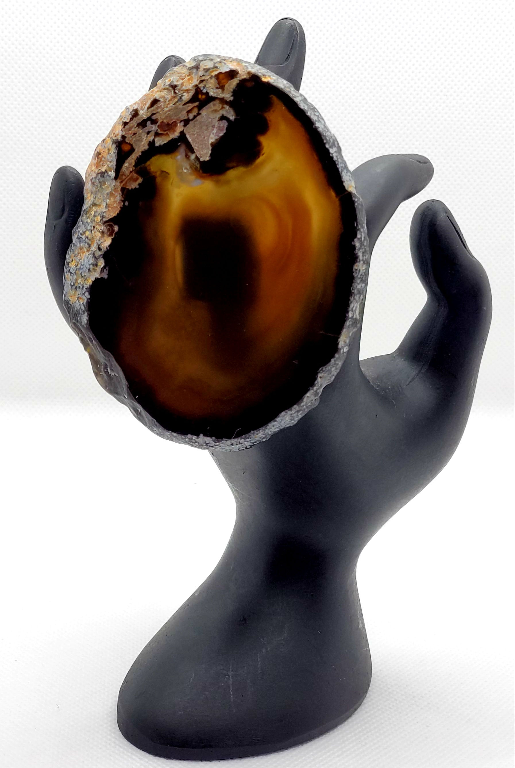 Black Circle Agate Ring