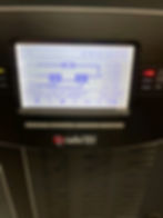 Riello UPS with a Continuous Alarm signaling a FAULT