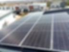 Solar Panels installed at a roof in a residential area