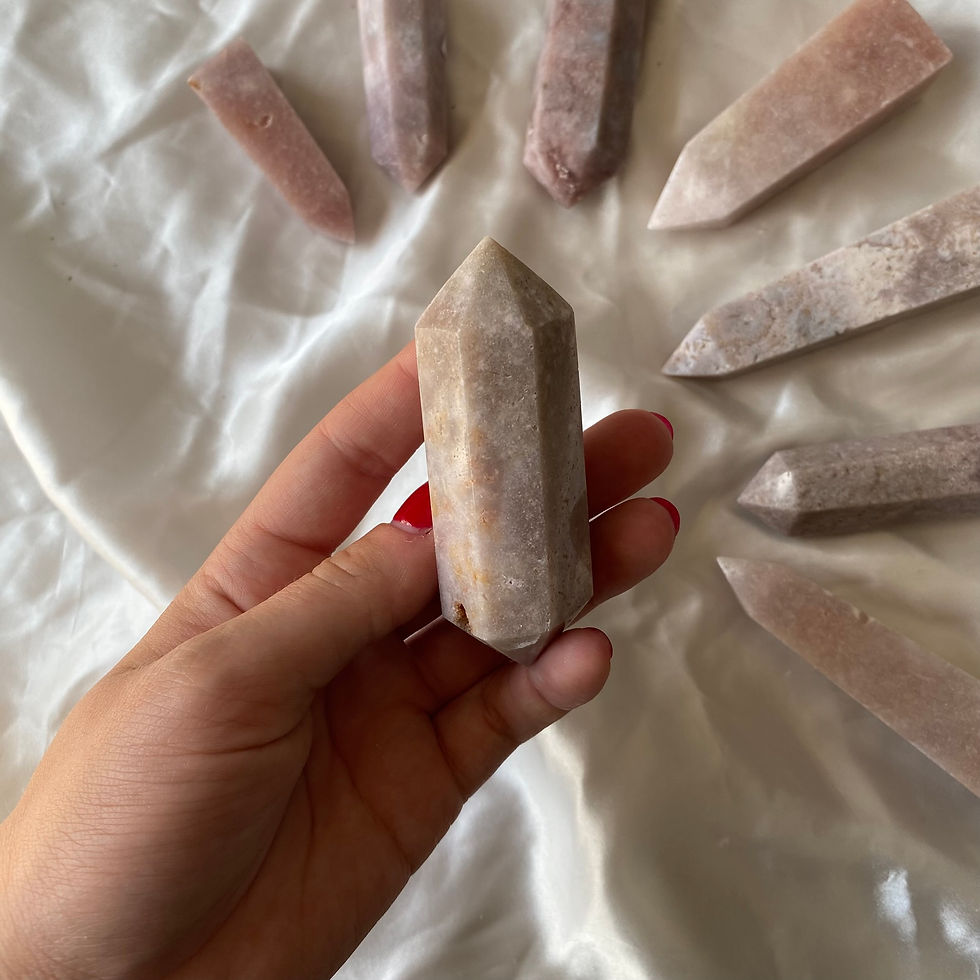 Thumbnail: Pink amethyst double terminated point 32c