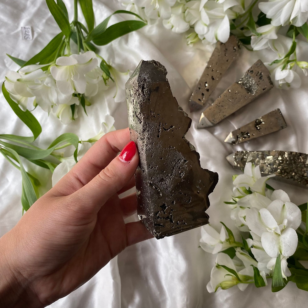 Thumbnail: Large Pyrite druzy point 152b