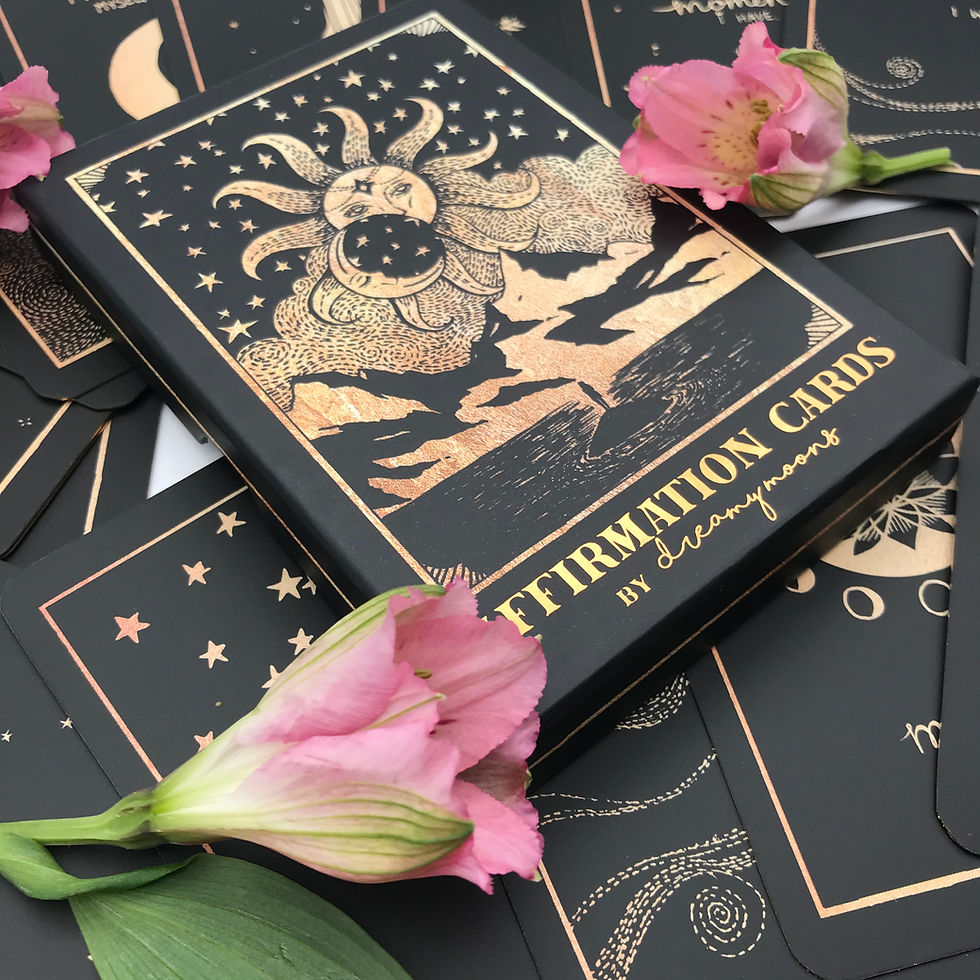 Thumbnail: Dreamy moons affirmation cards