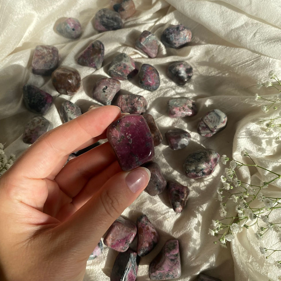 Thumbnail: Cobalto calcite/salrose tumble stones
