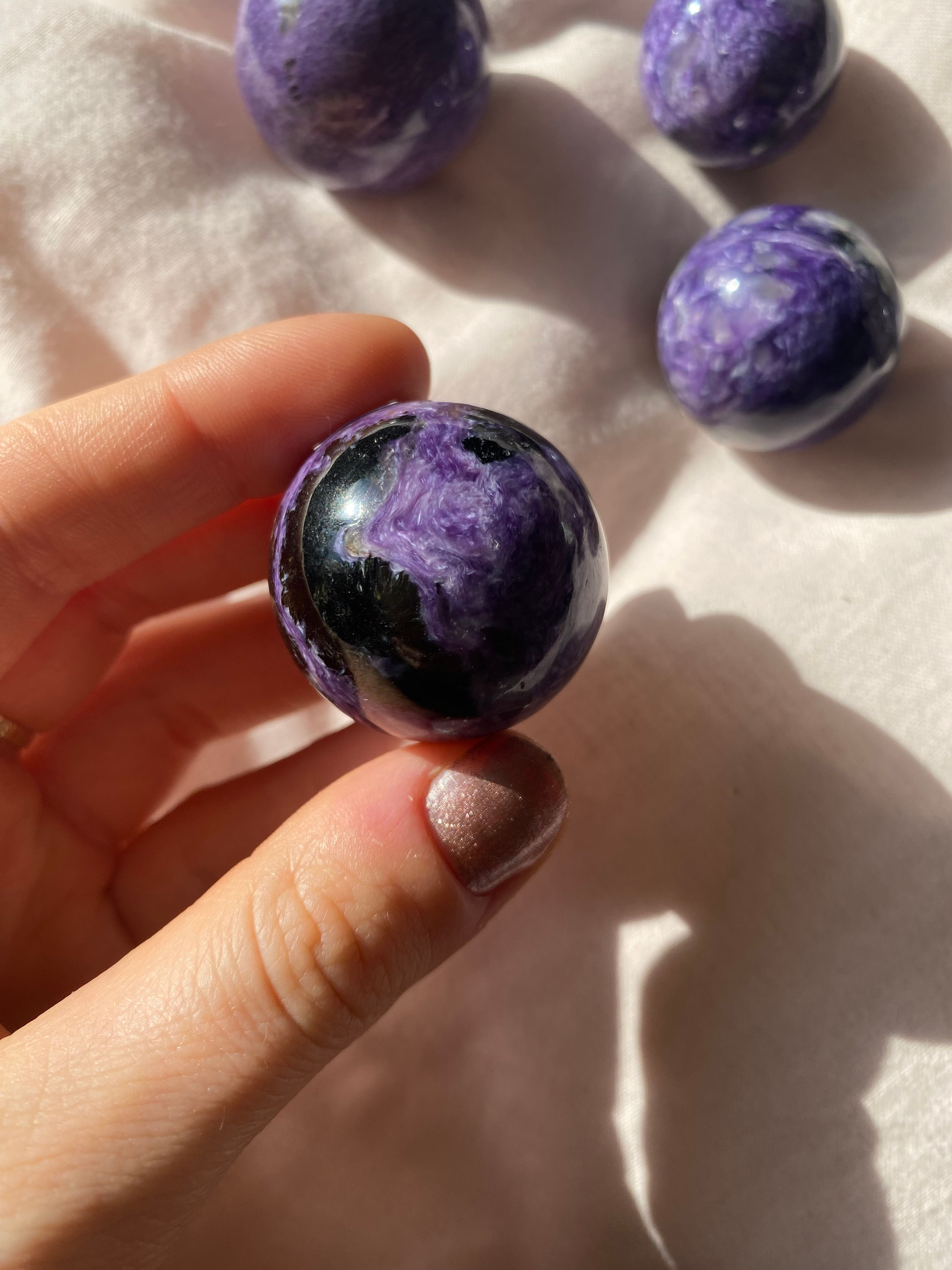 Charoite sphere 42a