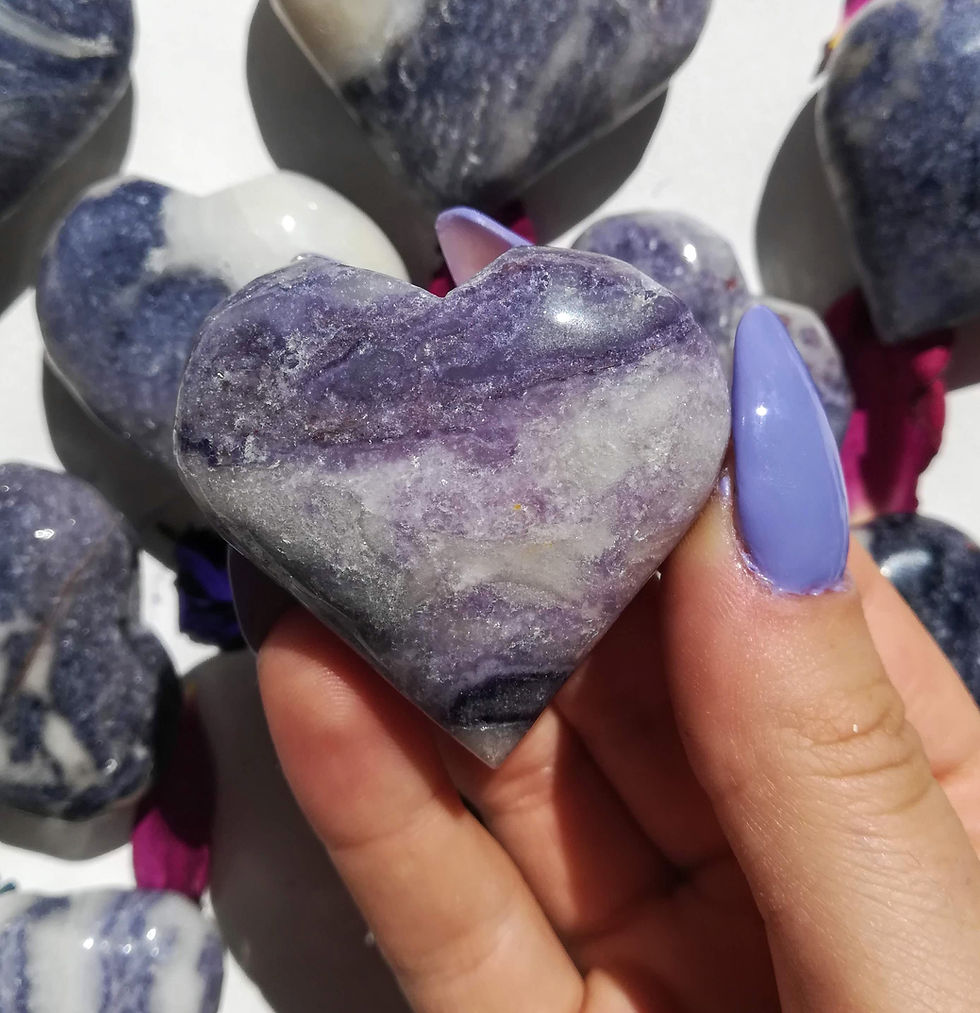 Thumbnail: Opalized fluorite hearts