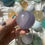 Thumbnail: Yittrium lavender fluorite sphere 44b