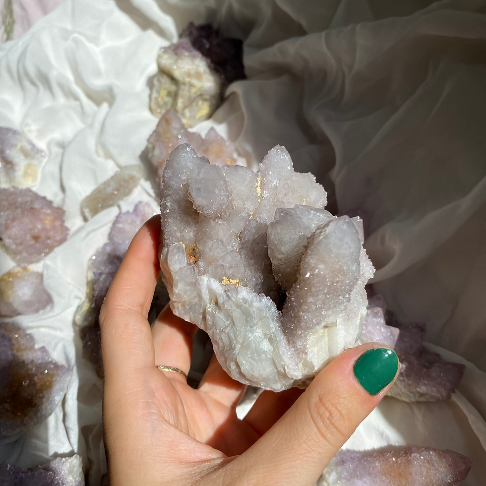 Thumbnail: Large smoky spirit amethyst cluster 68a