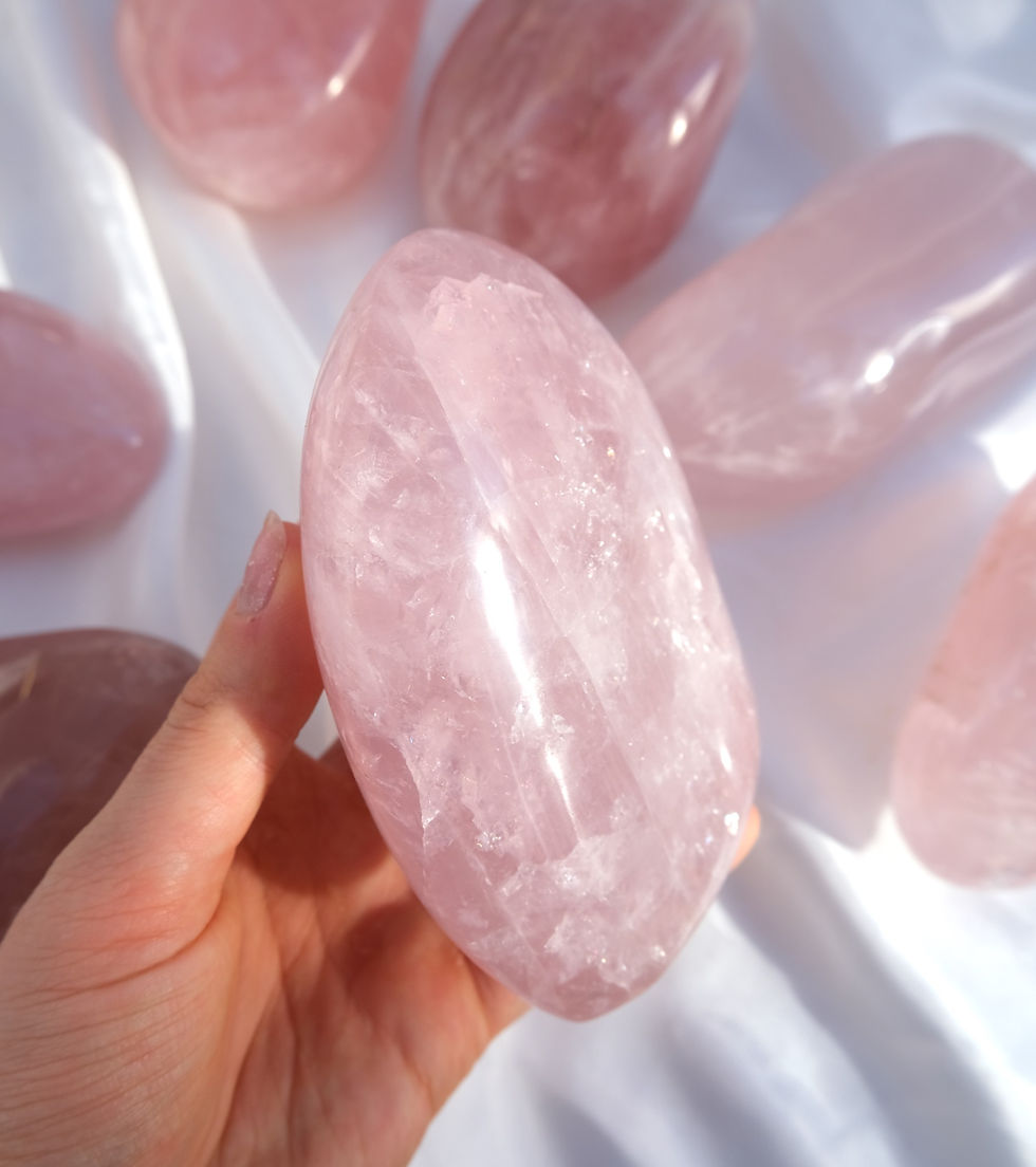 Thumbnail: Large rose quartz free form 77a