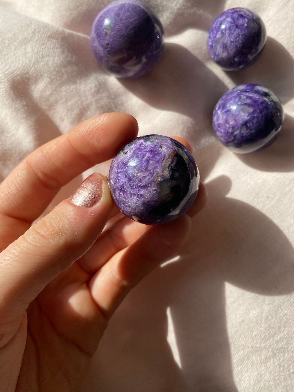 Thumbnail: Charoite sphere 42a