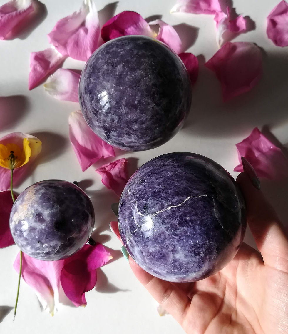 Thumbnail: large deep purple lepidolite sphere