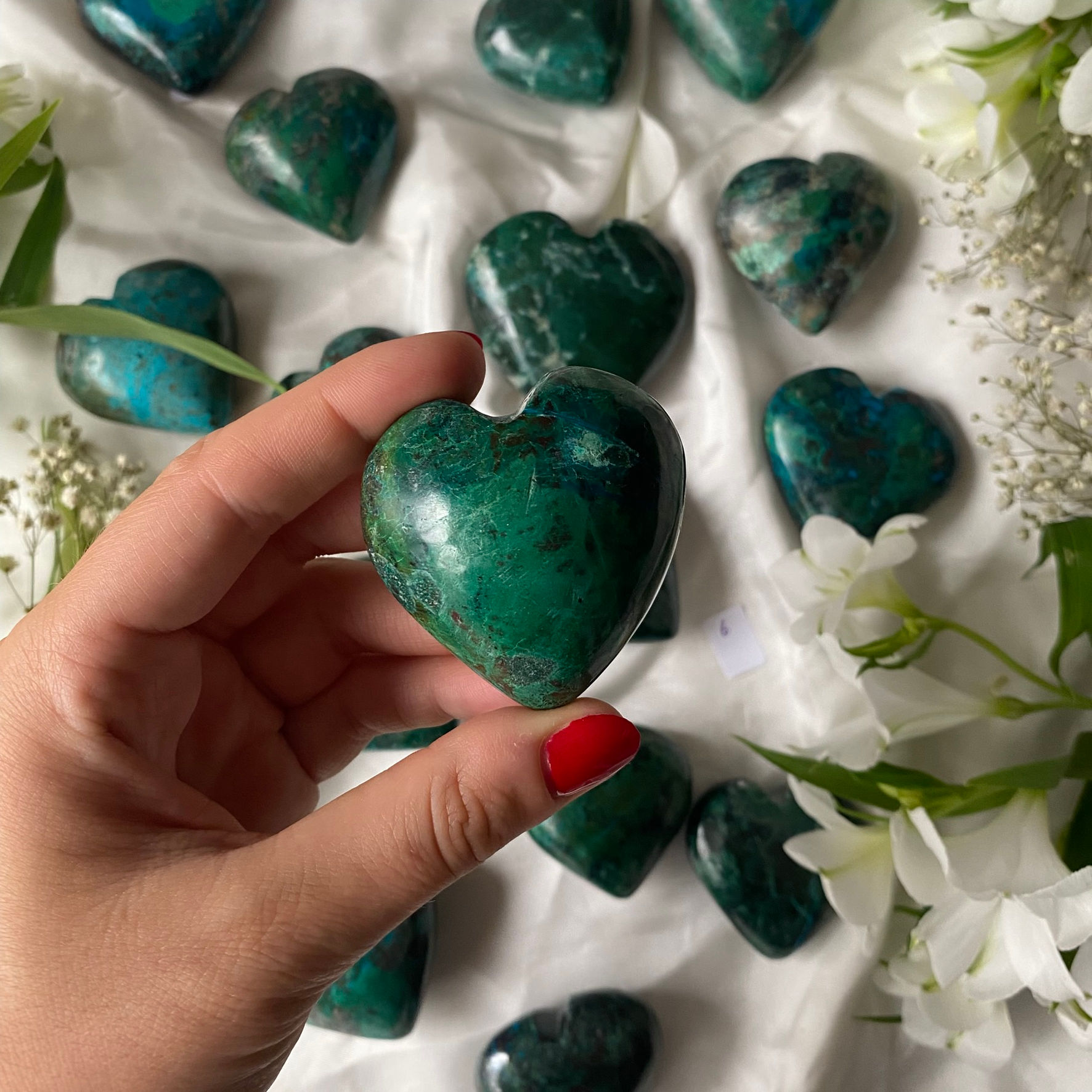 Chrysocolla heart 6