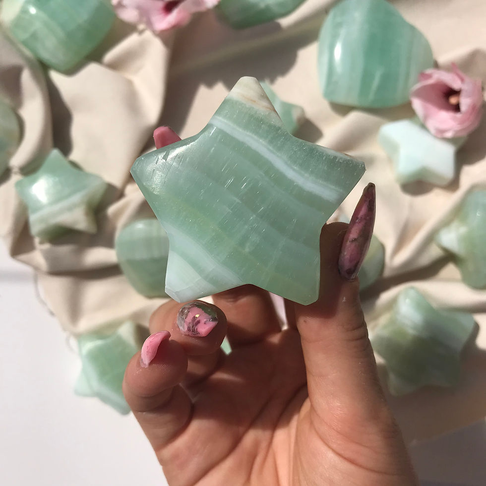 Thumbnail: Pistachio calcite stars